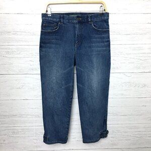 Lauren Ralph Lauren Women's Jeans Crop Style Zipper Ankle Size 6 Length 21"
